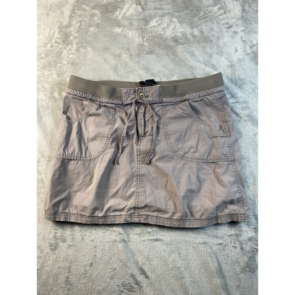 The North Face Women's Skirt L Gray A-Line Drawstring Casual Hiking Travel